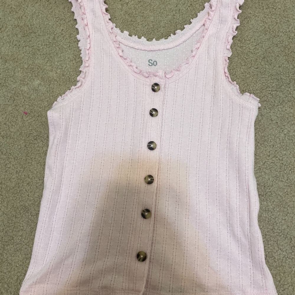 Ribbed Button Up Tank